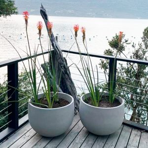 Macetero Rústico Redondo Crudo