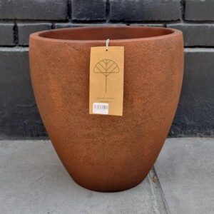 Macetero Elipse Rústico Oxido Mediano