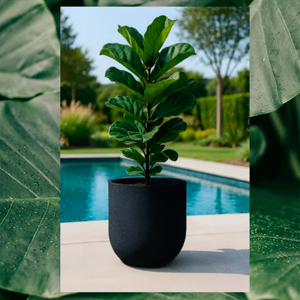 Macetero Cask Planter Grís Oscuro M